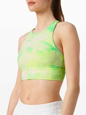 Lululemon Energy Bra High Neck Long Line Shibori *Medium Support B-D size 8